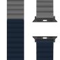 Armband für Apple Watch 42/44/45/49 mm Dunkelblau / Grau