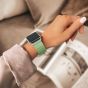 Wendearmband für Apple Watch - Waldgrün Hellgrau