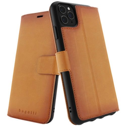 Bugatti Handytasche für iPhone 11 Pro Max Cognac / Braun