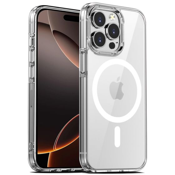 Durchsichtige Handyhülle für iPhone 16 Pro Max Hülle Case Transparent MagSafe kompatibel