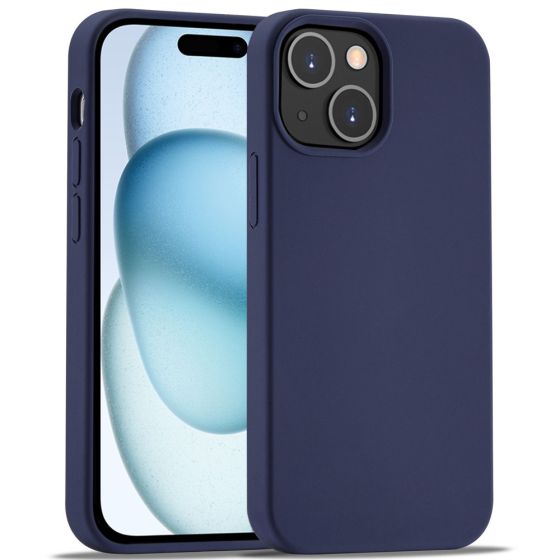 Handyhülle für Apple iPhone 15 Plus Silikon Case Blau