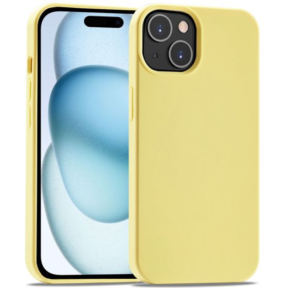 Handyhülle für Apple iPhone 15 Plus Silikon Case Gelb