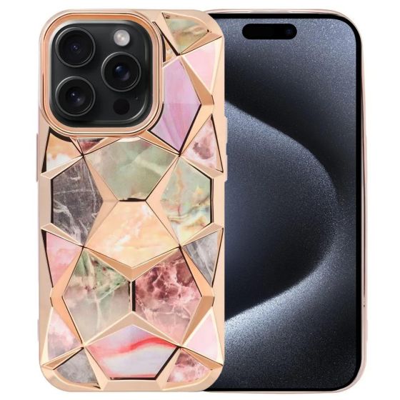 Handyhülle für iPhone 15 Pro Hülle Cover Schutzhülle Gold