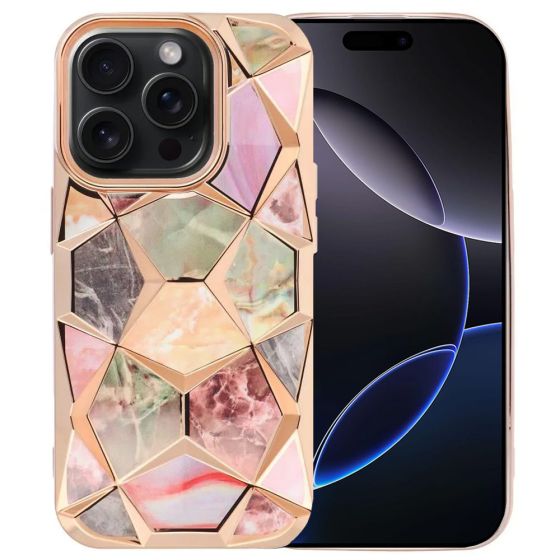 Handyhülle für iPhone 16 Pro Hülle Cover Schutzhülle Gold