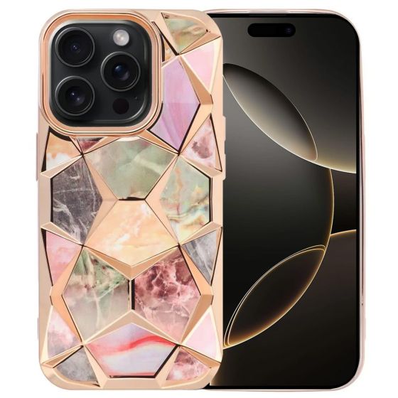 Handyhülle für iPhone 16 Pro Max Hülle Cover Schutzhülle Gold