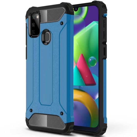 Robuste Outdoor Hülle für Samsung Galaxy M21 Handy Schale Blau