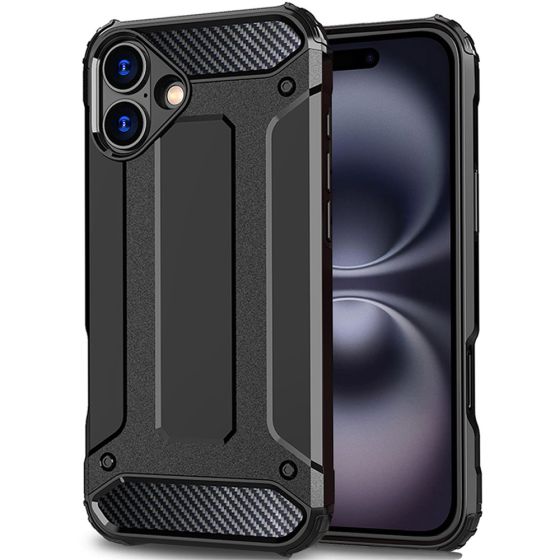 Handyhülle für Apple iPhone 16 Outdoor Case Schwarz