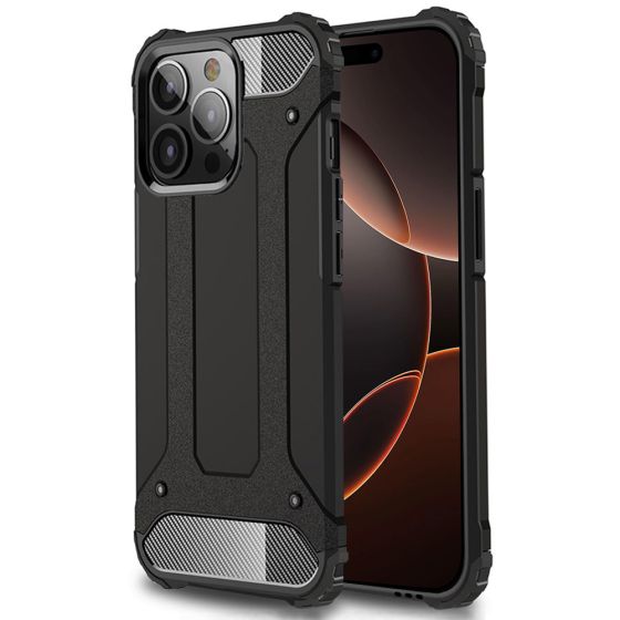 Handyhülle für Apple iPhone 16 Pro Max Outdoor Case Schwarz