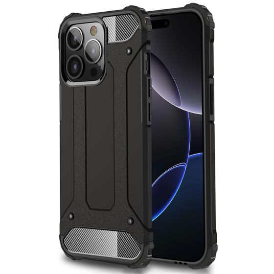 Handyhülle für Apple iPhone 16 Pro Outdoor Case Schwarz