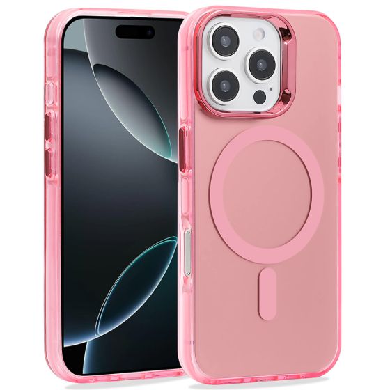 Handyhülle für iPhone 16 Pro Max Hülle MagSafe kompatibel Case Rosa