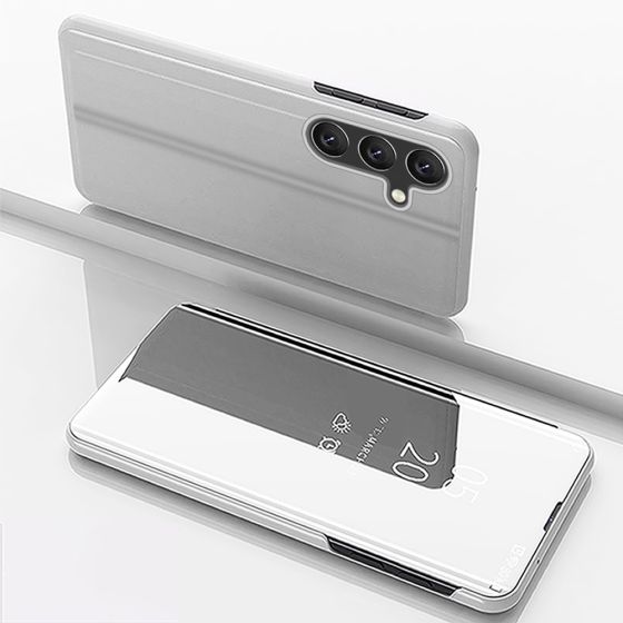 Handyhülle für Samsung Galaxy A35 Spiegel Flipcase Silber